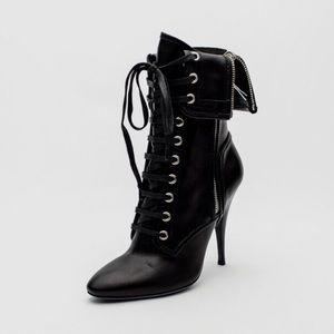 Giuseppe Zanotti x Balmain Leather Fold Over Boots
